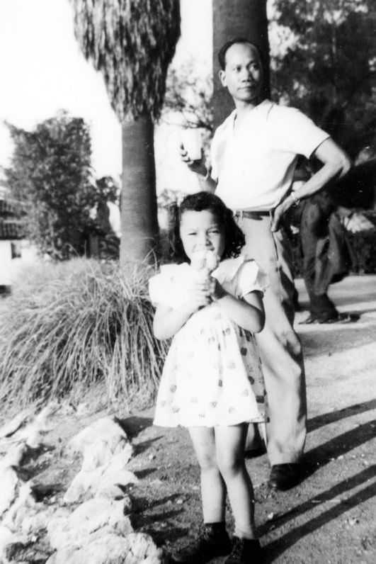 young girl and father 